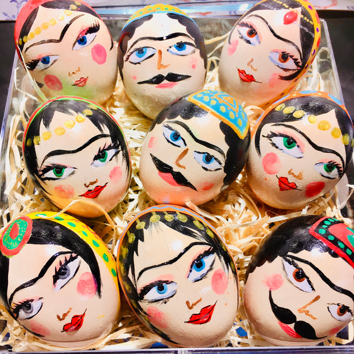 Oeufs peints visage - تخم مرغ رنگی
